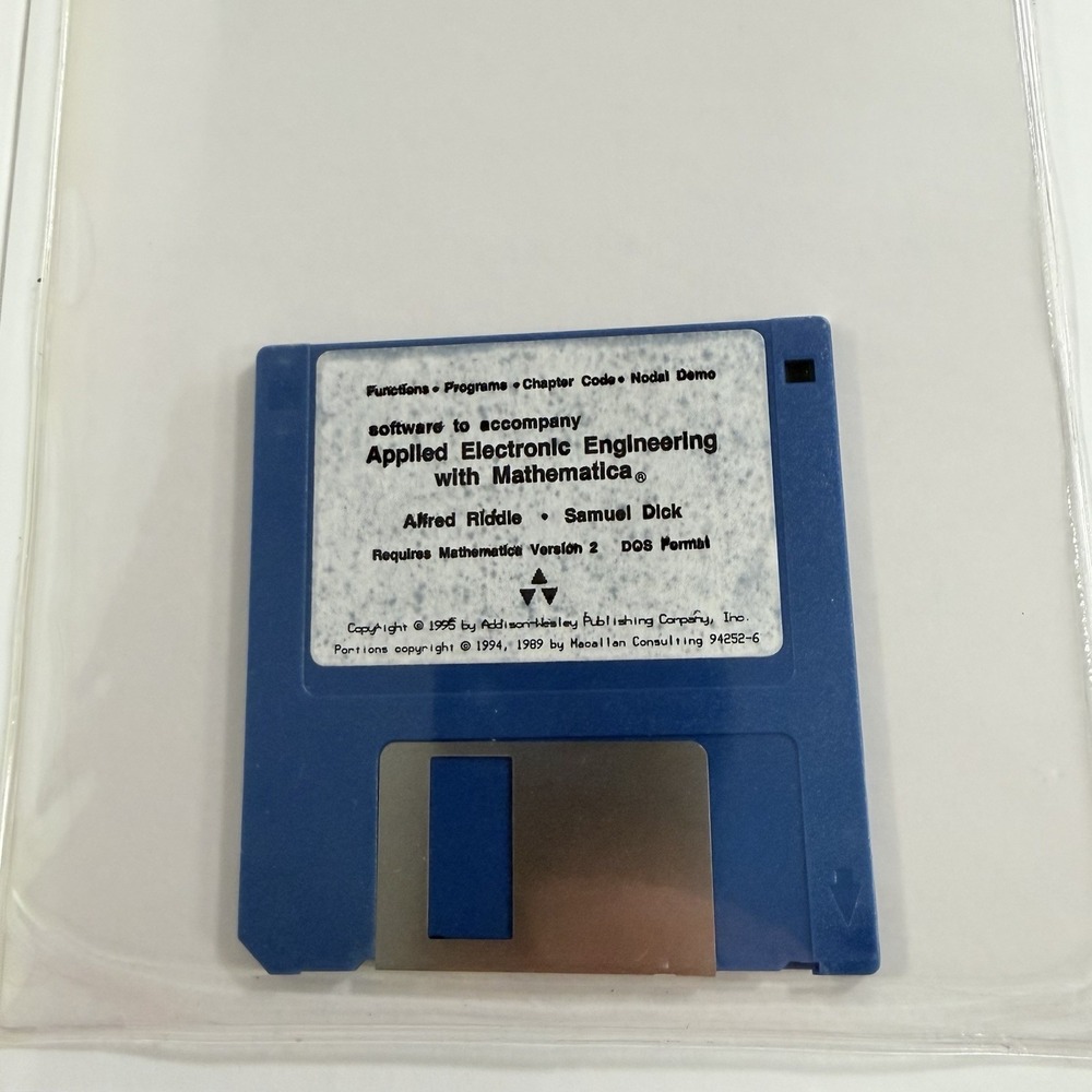 Applied Electrical Engineering with Mathematica by Alfred Riddle 1995 HC - Picture 10 of 10
